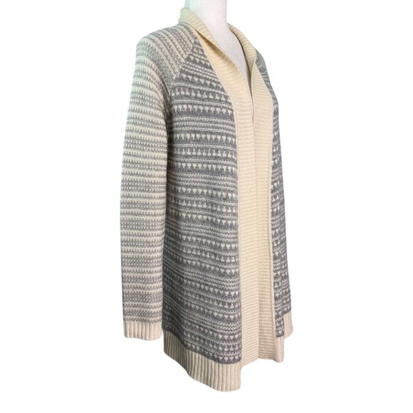 Neiman Marcus 100% Cashmere Collection Open Front Striped Pattern Womens Size SM - Picture 5 of 8
